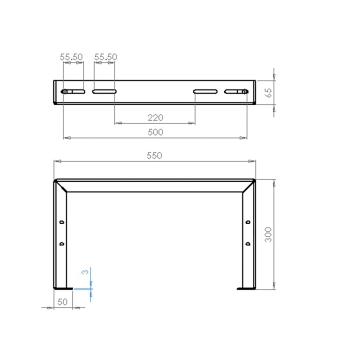 Preview: Bodenständer Halterung für Wärmepumpe